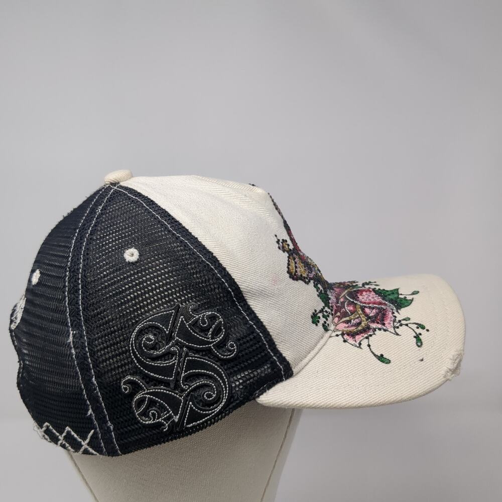 Sinful Snapback Trucker Hat Multicolor One Size Adjustable Rhinestone Distressed - Picture 5 of 9
